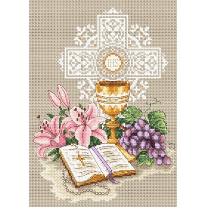 Cross Stitch Pattern PDF In Rememberance Of First Communion