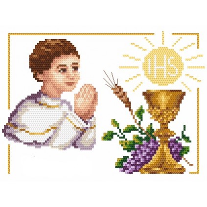 Cross Stitch Kit First Holy Communion Boy