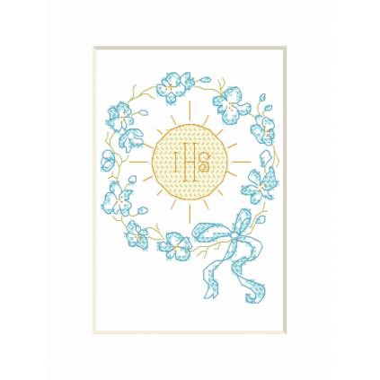 Cross Stitch Kit Holy Communion Card Hostia