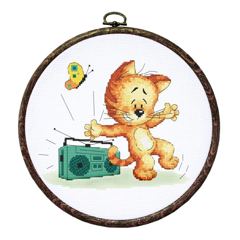 Ginger Cat Cross stitch pattern PDF for instant download Digital counted  cross stitch chart Little Kitten Cross stitch design