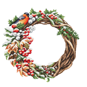 Z 10519 Cross stitch kit - Winter wreath