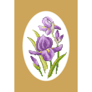 Iris birth online flower cross stitch