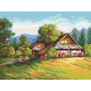 Cross stitch tapestry kit - Picturesque village - Coricamo