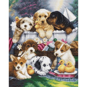 cross stitch kits with animals, embroidery with animals - Coricamo