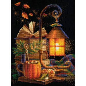 Cross stitch kit - Glass with rose wine - Coricamo