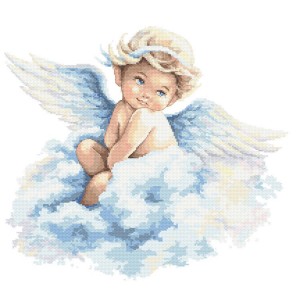 GC 10549 Grille de point de croix sur papier - Doux petit ange