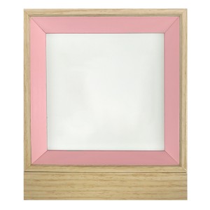 3204268R Wooden frame 11,5x13,5 cm standing pink