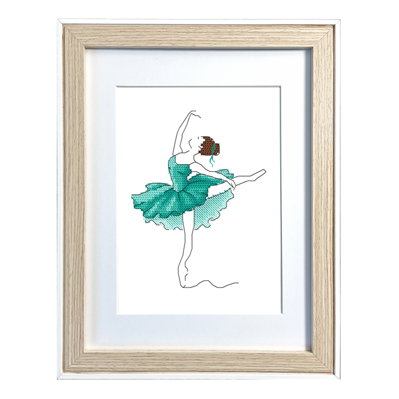 SALE! Complete Xstitch materials DANCE of EMERALD -By Cross store Stitching Art Design