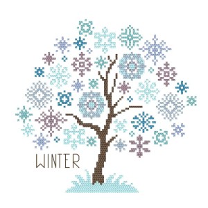 Z 10914 Cross stitch kit - Seasonal tree - Winter