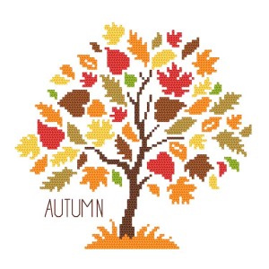 Z 10913 Cross stitch kit - Seasonal tree - Autumn