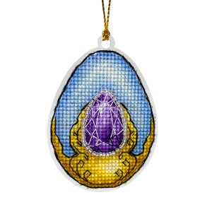 US 1082 Cross stitch kit - Easter egg - Amethyst treasure