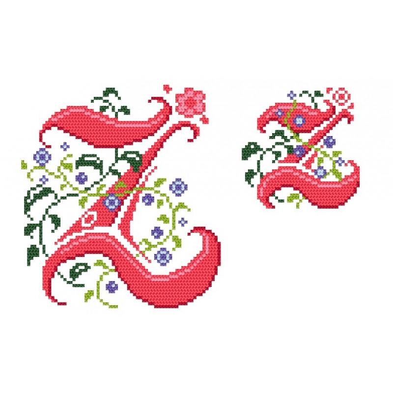 Cross Stitch Pattern Monogram Z Coricamo