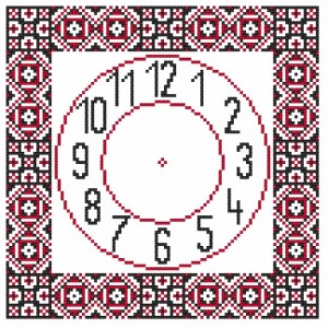 Alarm Clock Cross Stitch Pattern 1 Instant PDF Download Bed Side Clock  Watercolor Cross Stitch Pattern Clock Cross Stitch Pattern 