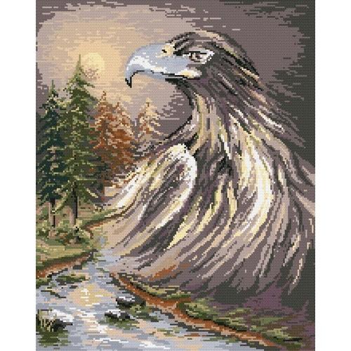 Printed Cross Stitch Pattern Eagle Coricamo