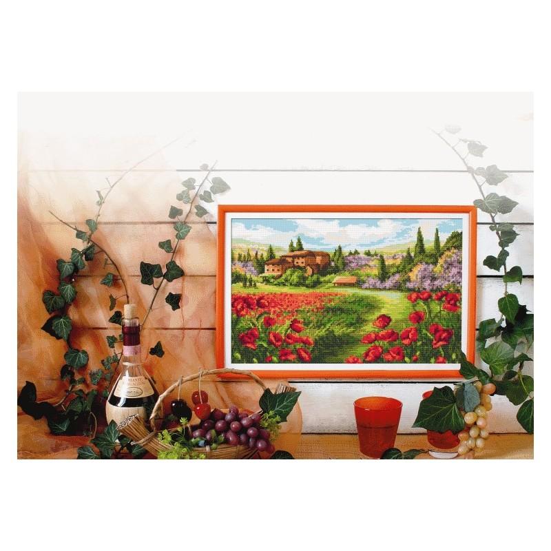 Cross Stitch Pattern Sunny Tuscany Coricamo