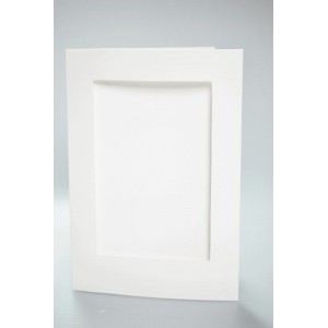 944-02 Grande carte avec passe-partout rectangulaire blanc
