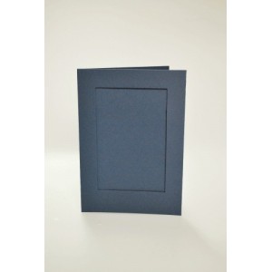 946-03 Cards with a rectangular passe-partout navy blue