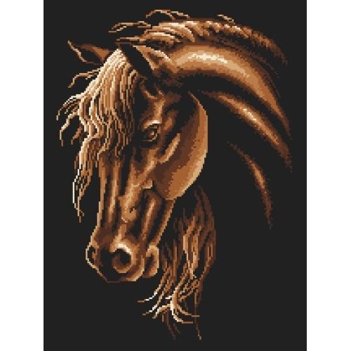 Cross Stitch Pattern Horse In Sepia Coricamo