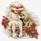 RIO 1333 Kit punto croce con mouline - Ragazza con cane
