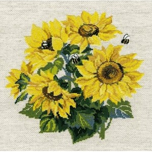  Syjinghao Stamped Cross Stitch Kits for Adults  Beginners,Sunflower Counted Cross Stitch Kits,Full Range of Needlepoint  Stamped Kits Needlecrafts Arts and Crafts Embroidery for Home Decor,12x16