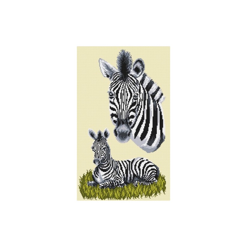 Zebra cross stitch kit