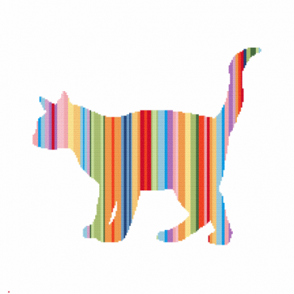 ZN 8650 Kit tappezzeria punto croce - Arcobaleno cat