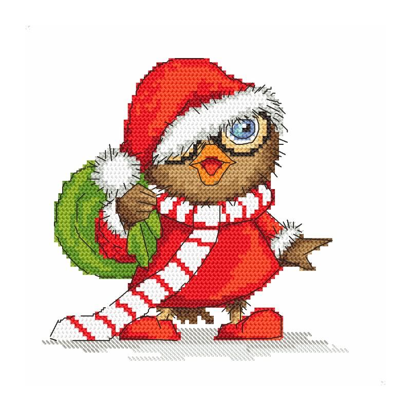 Cross Stitch pattern - Christmas owl - Coricamo