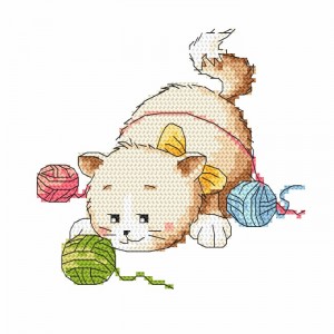GC 8725 Схема вишивки хрестиком на папері - Котячі пустощі