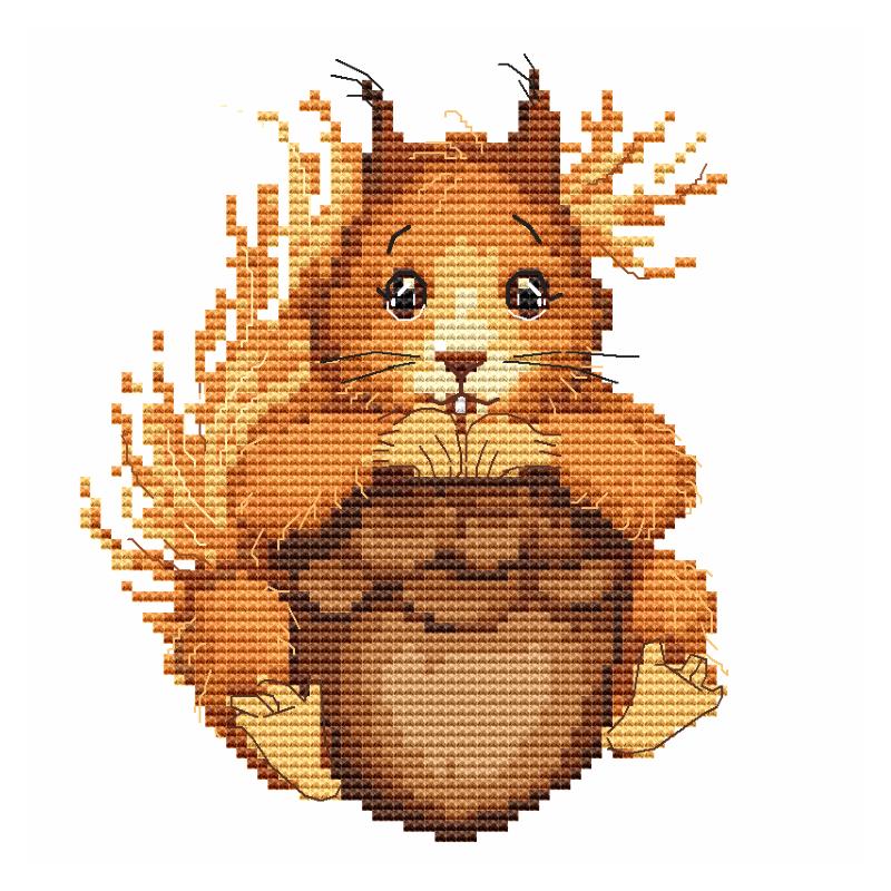 Cross Stitch Kit Small Squirrel