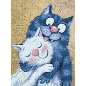 Diamond painting kit - Sweet racoons - Coricamo