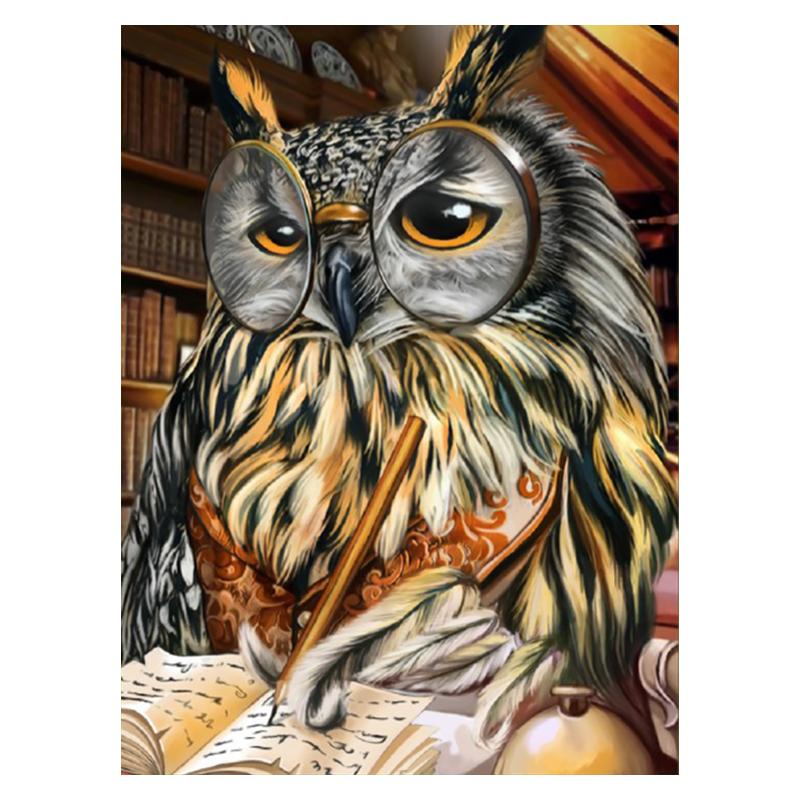 Diamond painting kit - Colourful owl