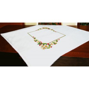 Table Topper - Cross Stitch Kit Table Cloth, FM018