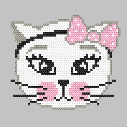 Cross stitch pattern PDF - Mischievous kitty - Coricamo