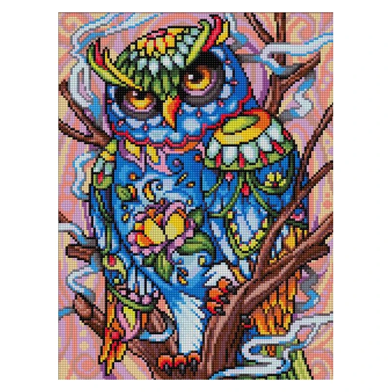 Blue Owl Diamond Painting - Diamond Painting Kit