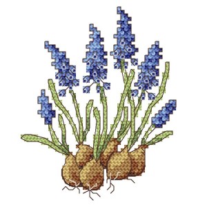 GC 10258 Cross stitch pattern - Delicate sapphires