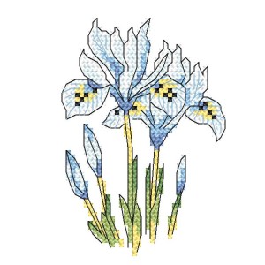 GC 10256 Cross stitch pattern - Subtle irises