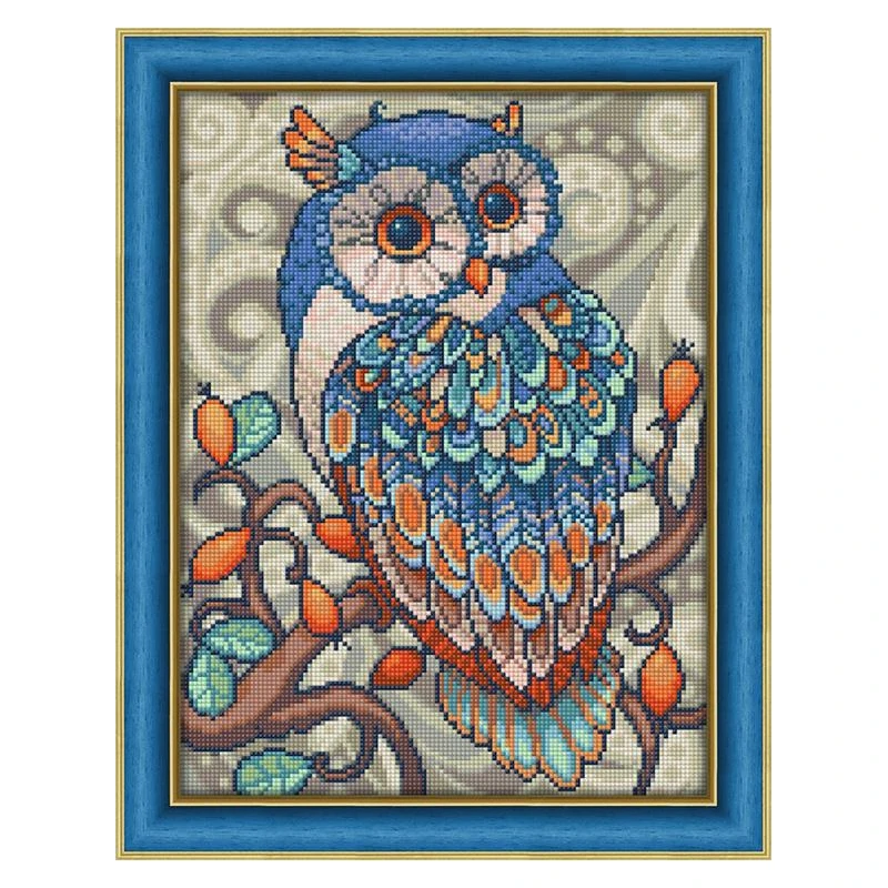 Diamond painting kit - Colourful owl - Coricamo
