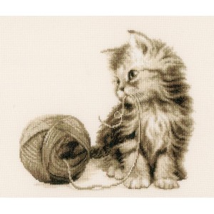 Cross stitch kit - Yin yang paws - Coricamo