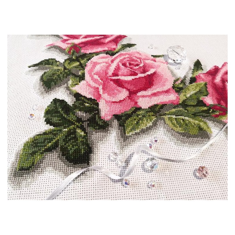 Pink Rose Cross Stitch Kit, Hobby Lobby