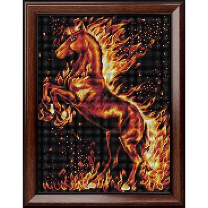 Diamond painting kit - Fire horse - Coricamo