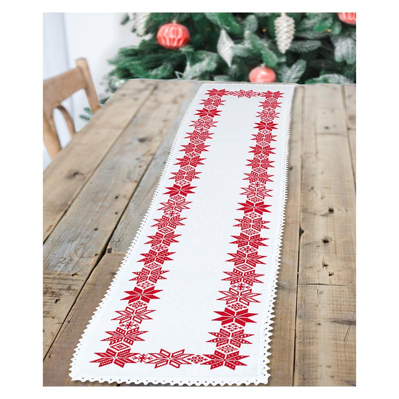 Cross stitch kit - Long table runner with apple twig