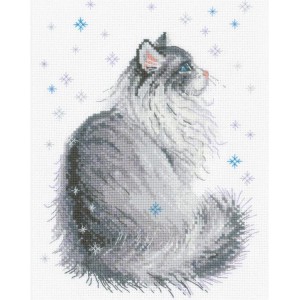 Cross stitch kit - In palms - kitten - Coricamo