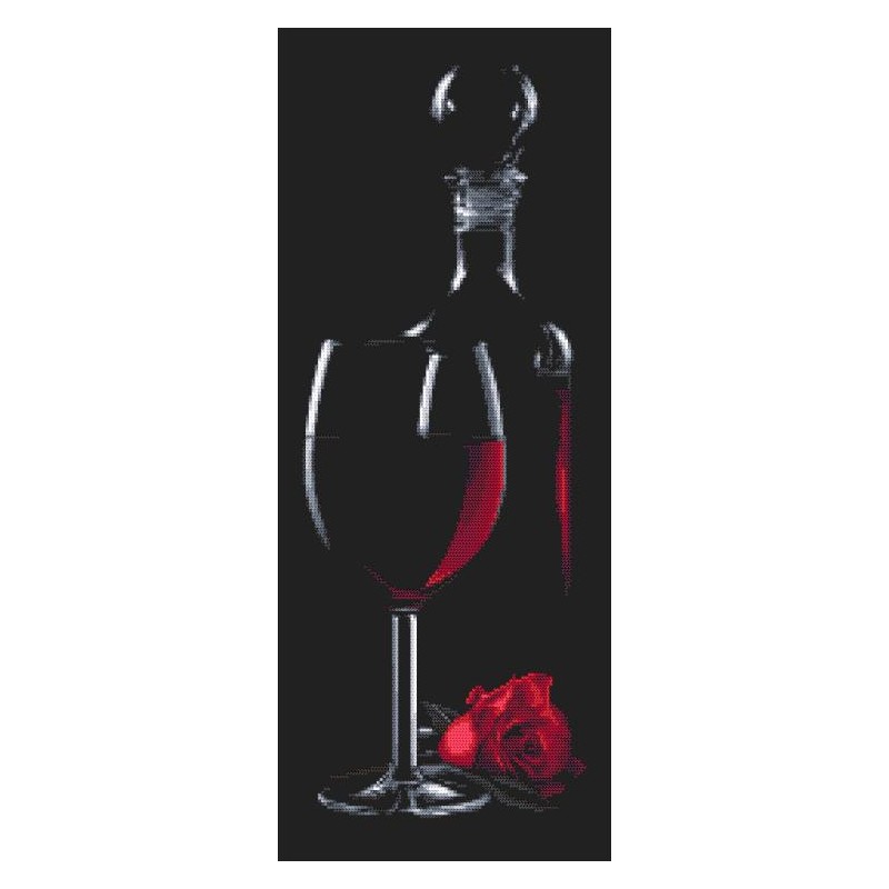 Joy Sunday Wine Cross Stitch J010J022J026J046 Wine Glass Roses Red Wine  Taste Sweetness and Poetic Dinner Room Home Decor