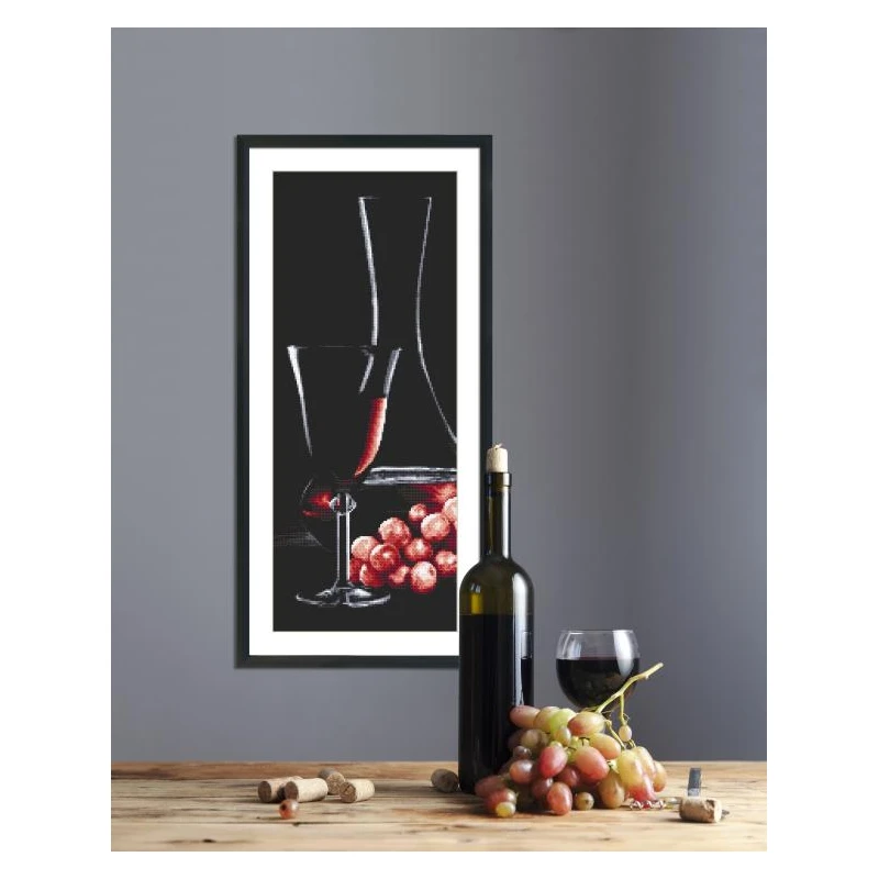Wine cross stitch, Wine Glass cross stitch pattern, Waterc - Inspire Uplift