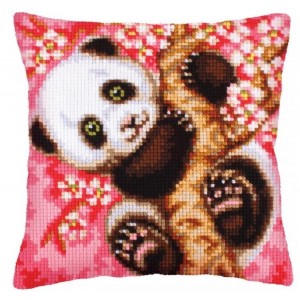 Cross stitch tapestry kit - Cushion - Hedgehog with apples - Coricamo