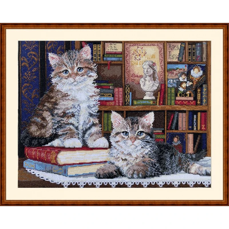 Vervaco Counted Cross Stitch Kit - Cat & Dog Bookmarks