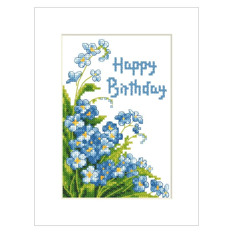 Birthday Card Cross Stitch Kit 